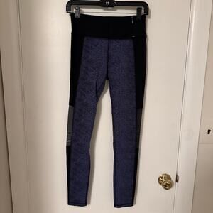 Calia by Carrie Underwood Purple Snake Print Black Mesh Thick Legging Size Small